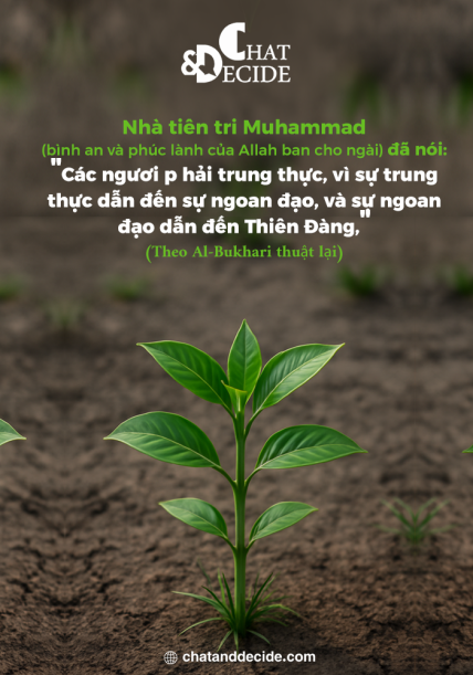 Muhammad: trung thực dẫn đến đức hạnh, Thiên Đàng."
