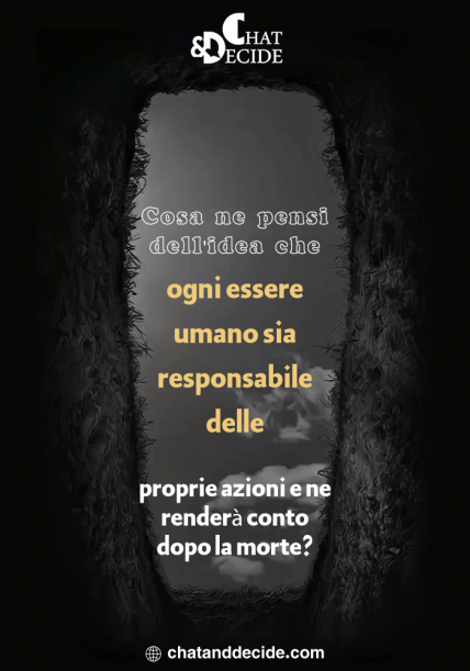 Cosa ne pensi dell'idea che ogni essere umano sia responsabile delle proprie azioni e ne renderà conto dopo la morte?