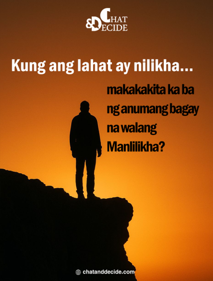 Kung ang lahat ay nilikha… makakakita ka ba ng anumang bagay na walang Manlilikha?