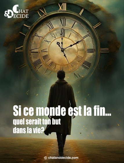 Si ce monde est la fin… quel serait ton but dans la vie?