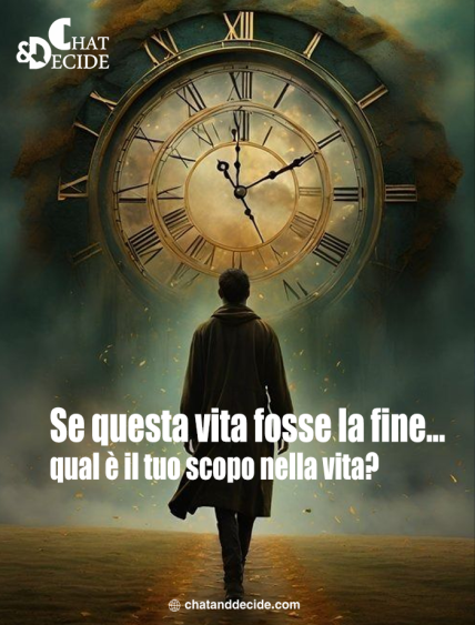 Se questa vita fosse la fine... qual è il tuo scopo nella vita?