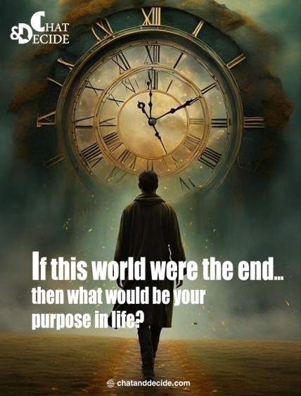 If this world were the end… then what would be your purpose in life?