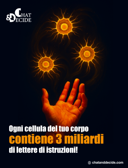 Ogni cellula del tuo corpo contiene 3 miliardi di lettere di istruzioni!