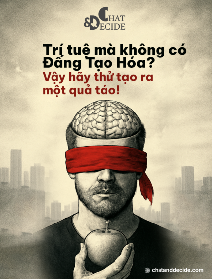 Trí tuệ không Tạo Hóa? Hãy thử tạo một quả táo!